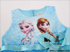 Ice princess dress girl dress cartoon romance new sleeveless bow mesh tutu skirt