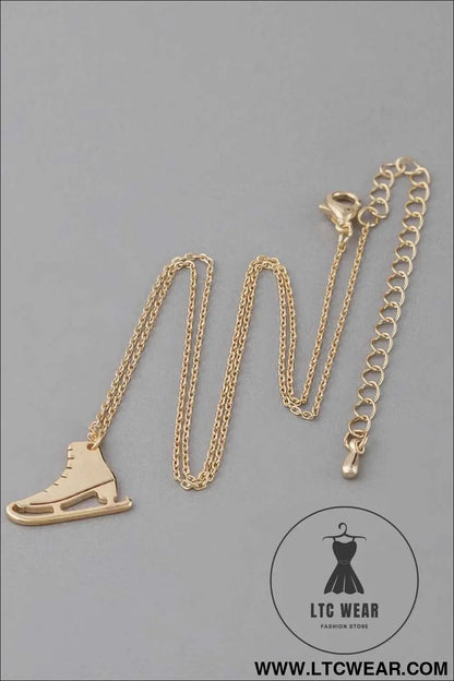 Ice Skates Pendant Necklace