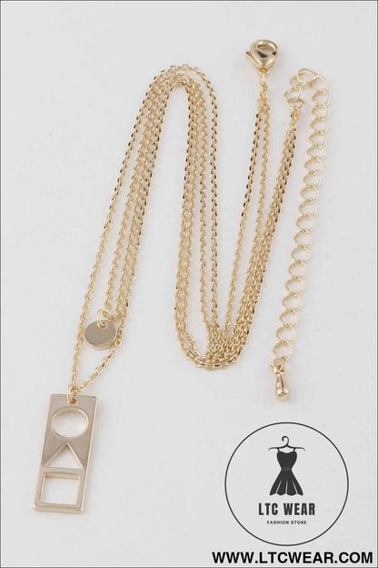 Inverted Shape Pendant Necklace