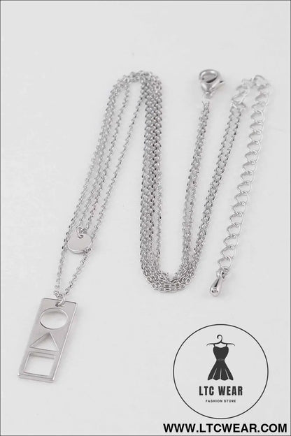 Inverted Shape Pendant Necklace