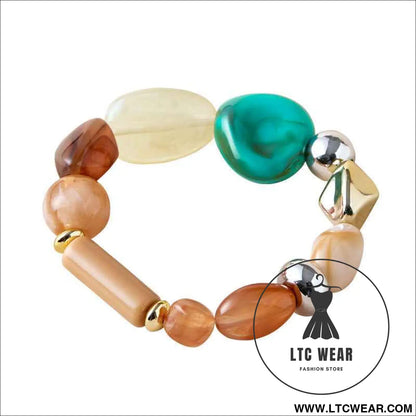 Irregular Acrylic Bead Bracelet Collection