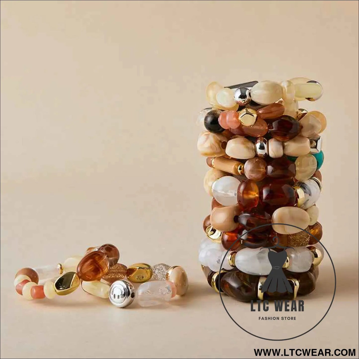 Irregular Acrylic Bead Bracelet Collection