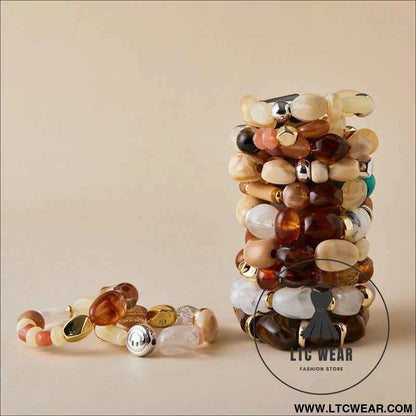Irregular Acrylic Bead Bracelet Collection