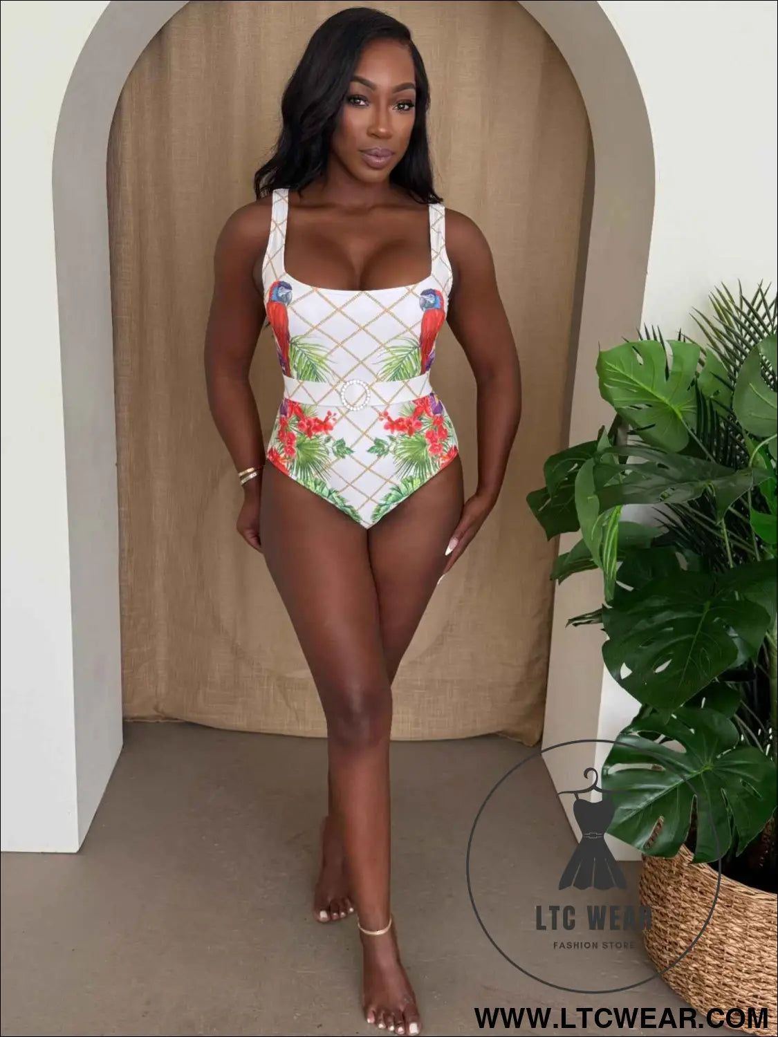 Island Muse Parrot One-piece