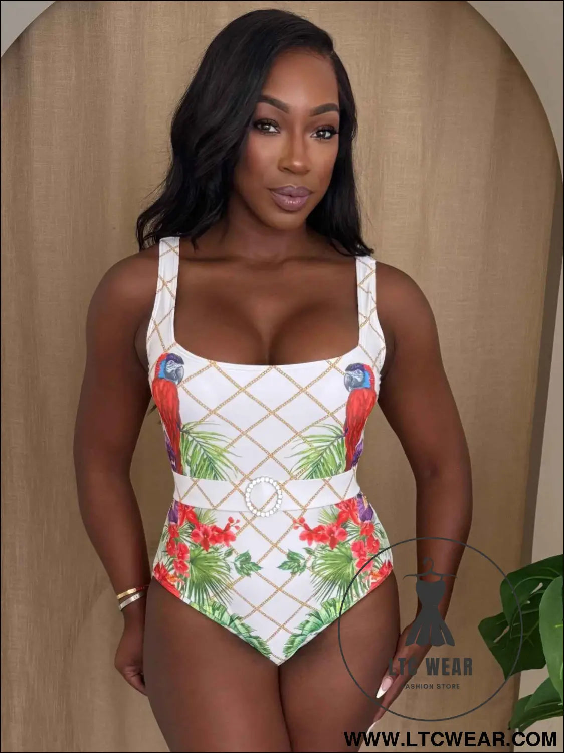 Island Muse Parrot One-piece
