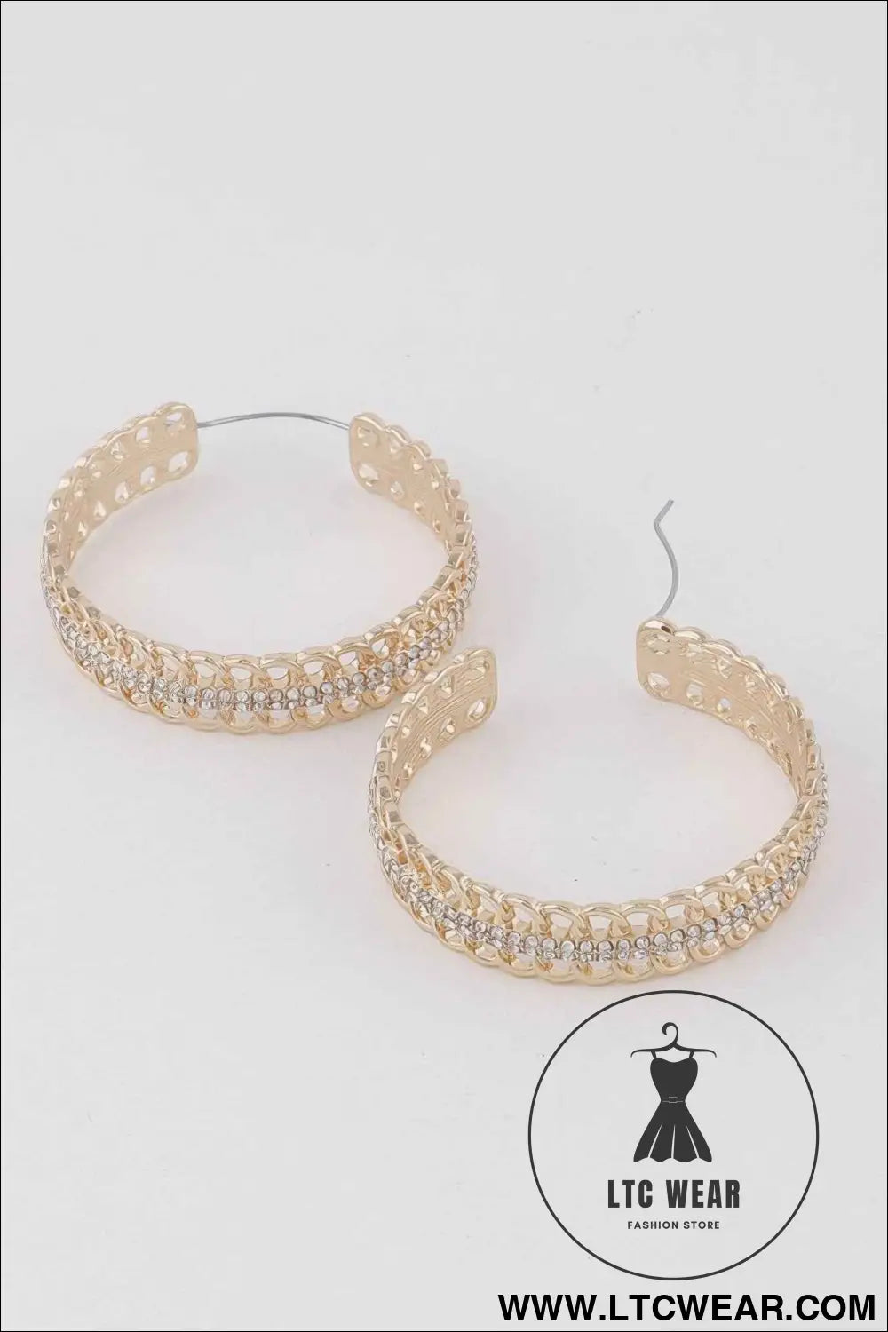 Jewel Chain Hoop Earrings