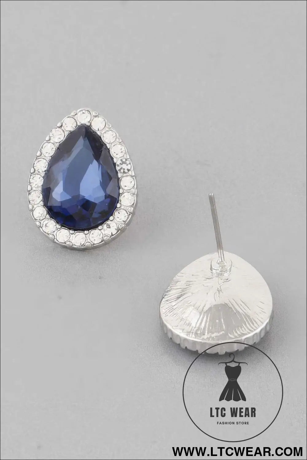 Jewel Teardrop Stud Earrings