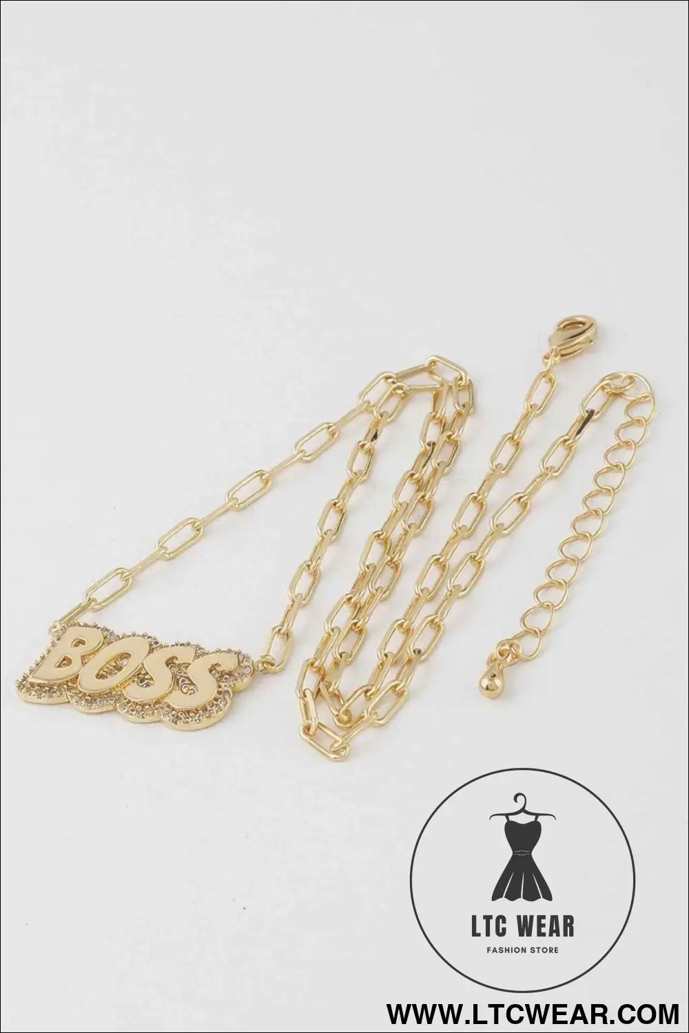 Jeweled Boss Chain Necklace