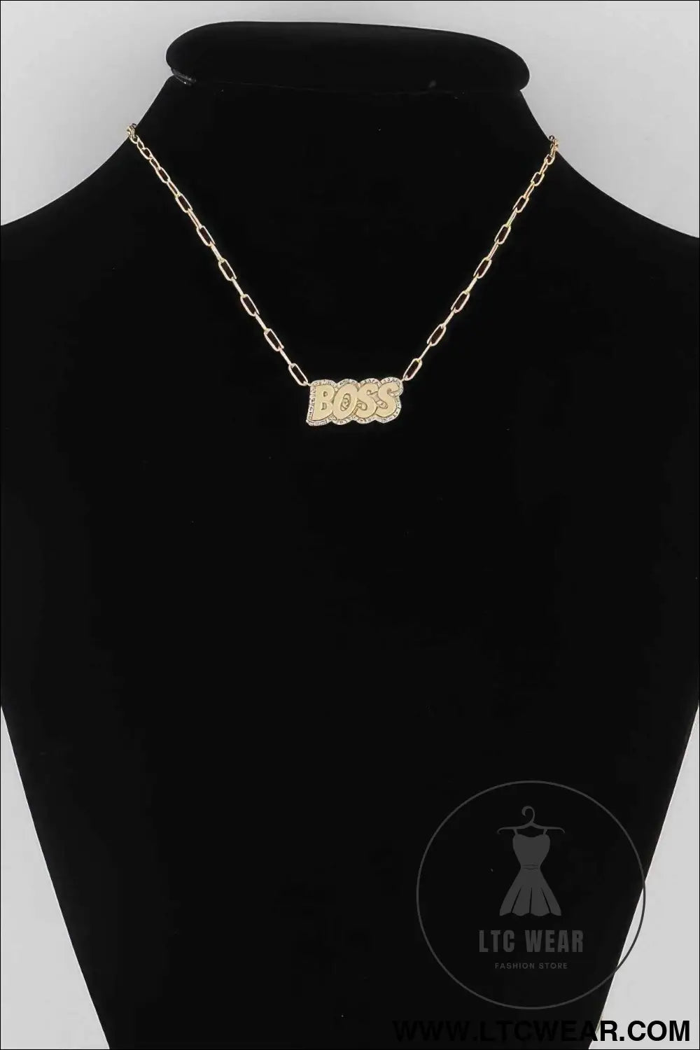 Jeweled Boss Chain Necklace
