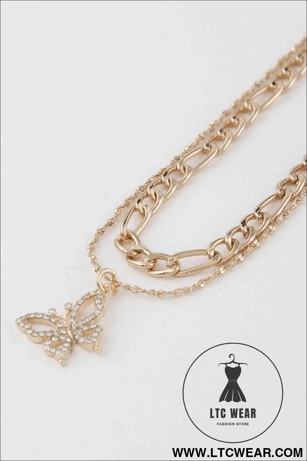 Jeweled Butterfly Necklace