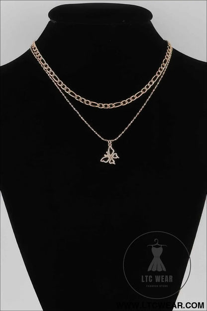 Jeweled Butterfly Necklace