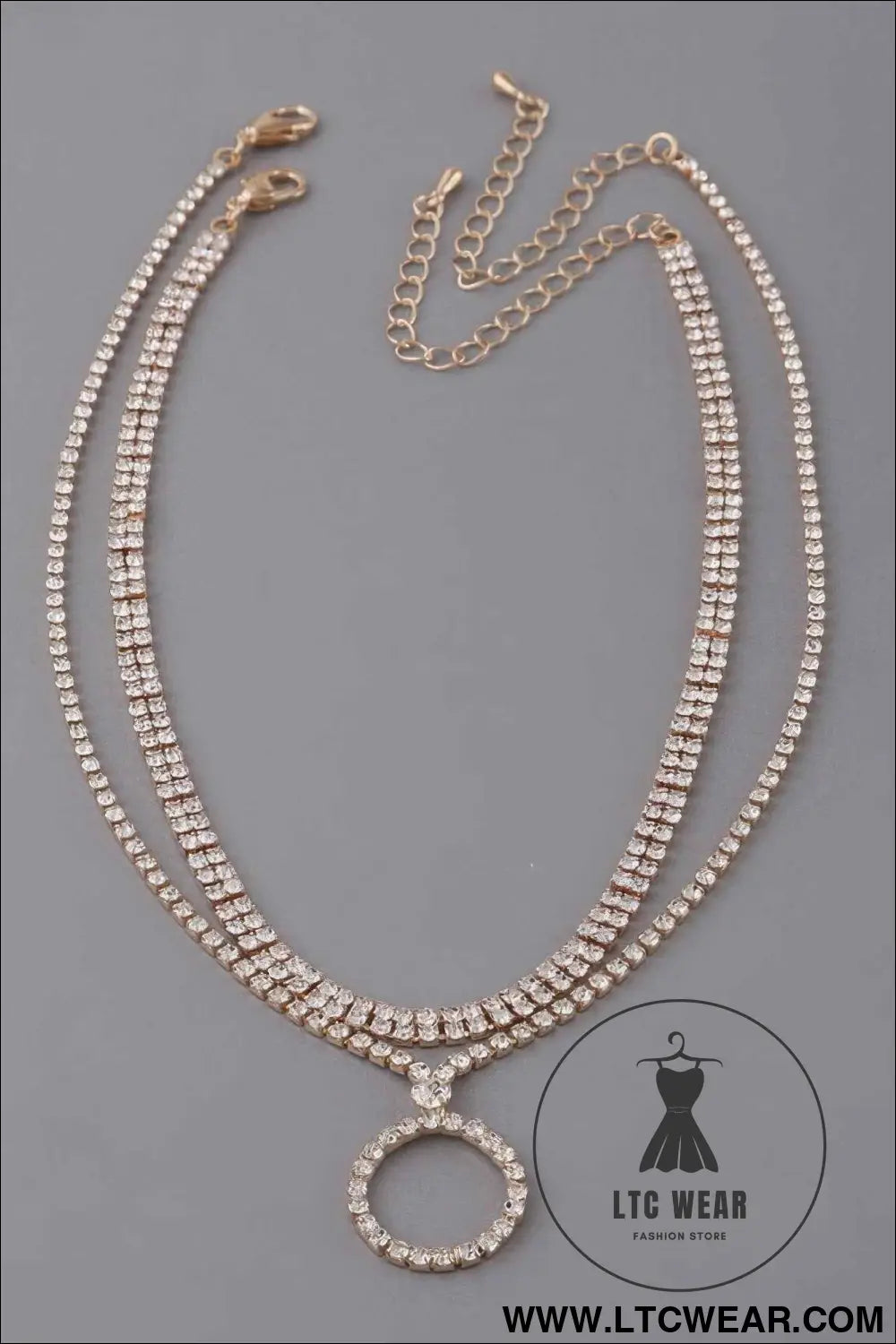 Jeweled Circle Choker Necklace