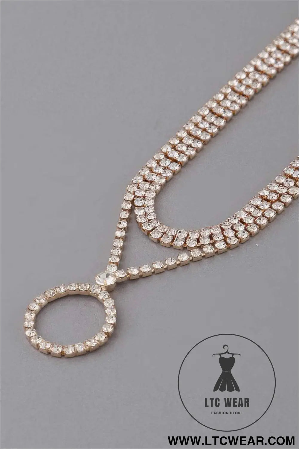 Jeweled Circle Choker Necklace
