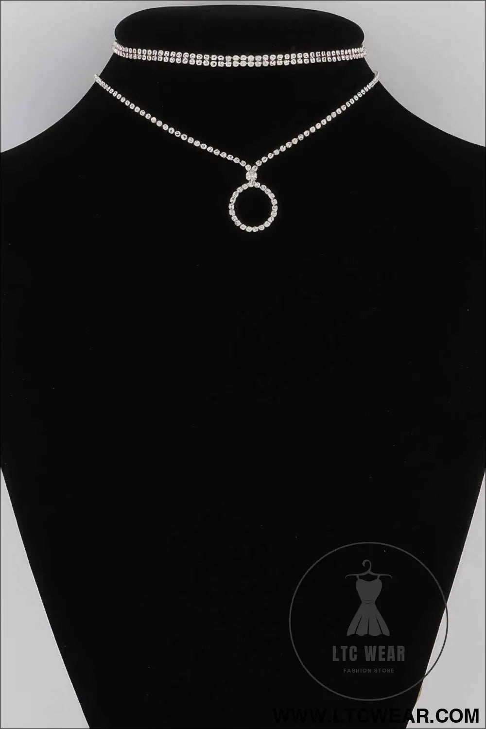 Jeweled Circle Choker Necklace