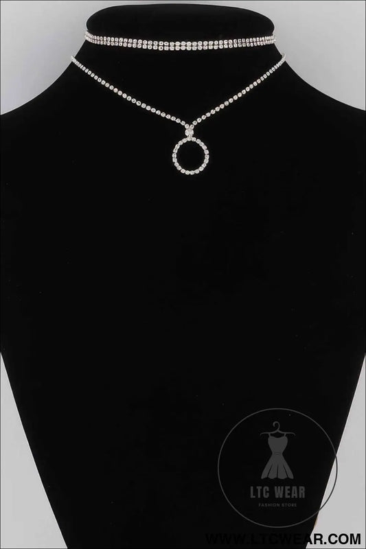 Jeweled Circle Choker Necklace