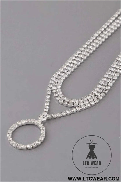 Jeweled Circle Choker Necklace