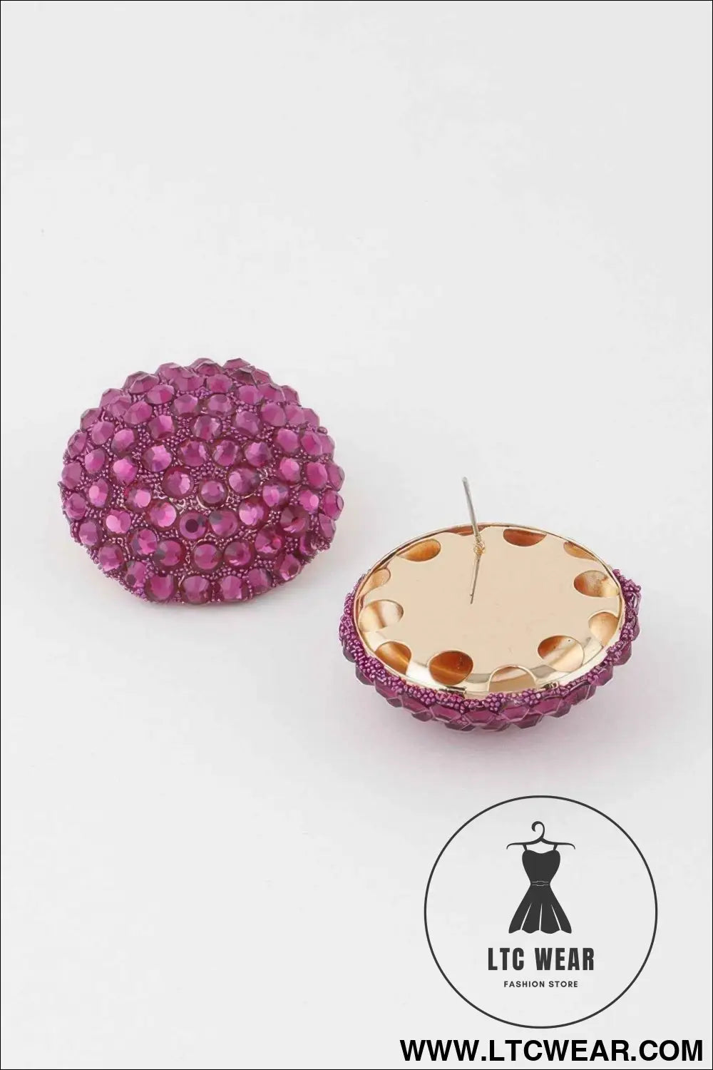 Jeweled Dome Stud Earrings