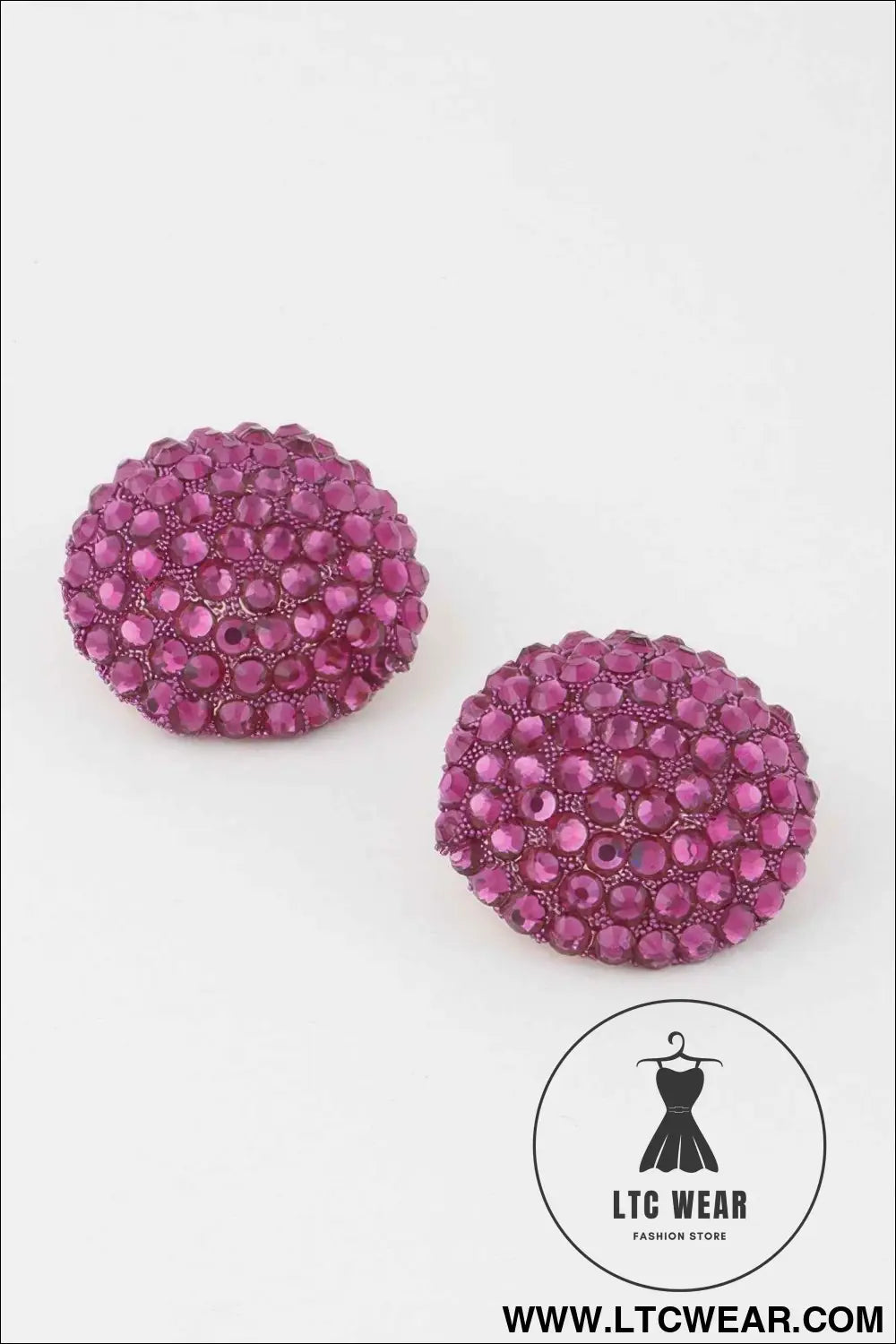 Jeweled Dome Stud Earrings