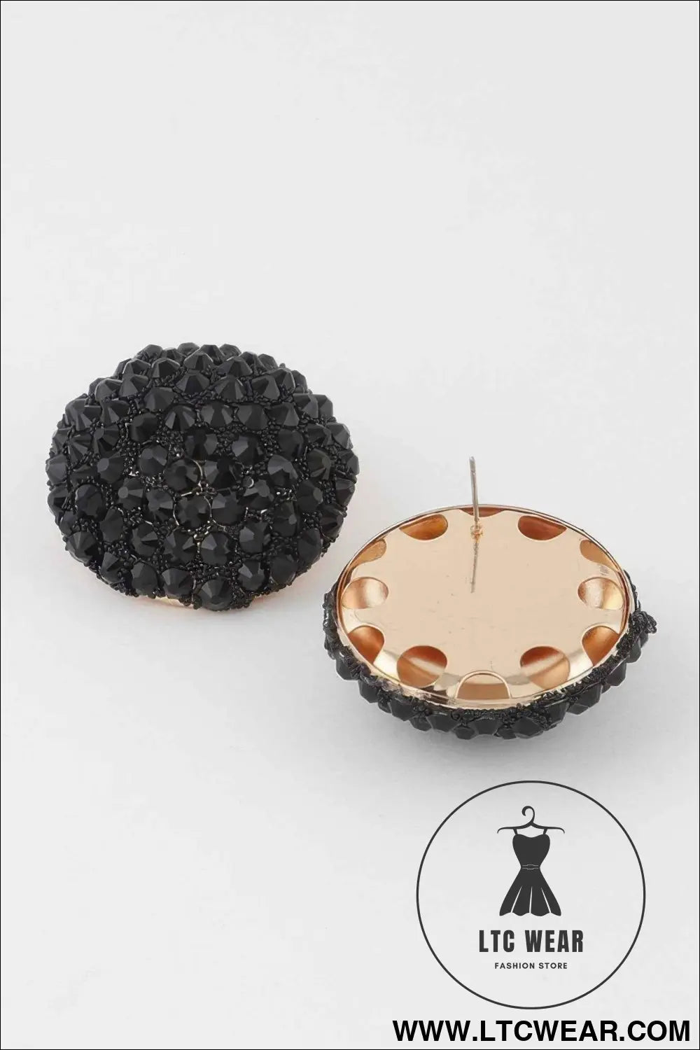 Jeweled Dome Stud Earrings