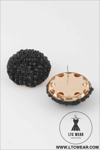 Jeweled Dome Stud Earrings