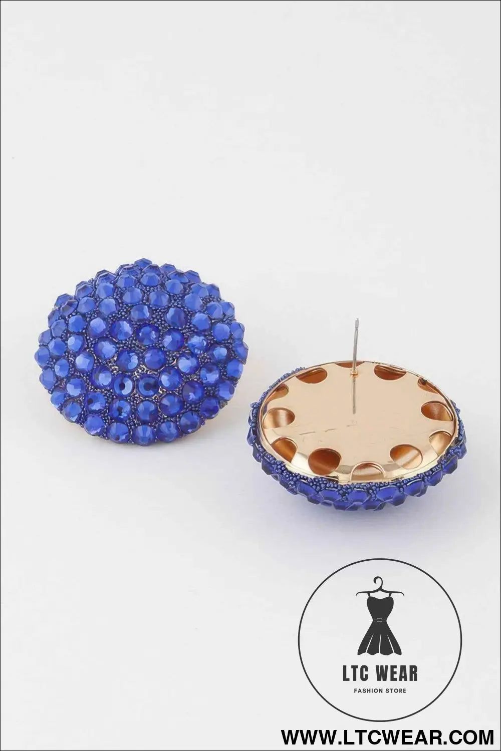 Jeweled Dome Stud Earrings