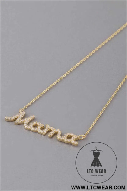 Jeweled Mama Necklace