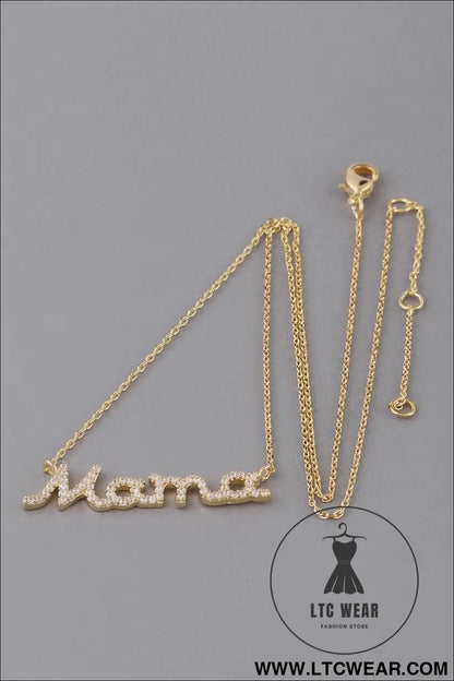 Jeweled Mama Necklace