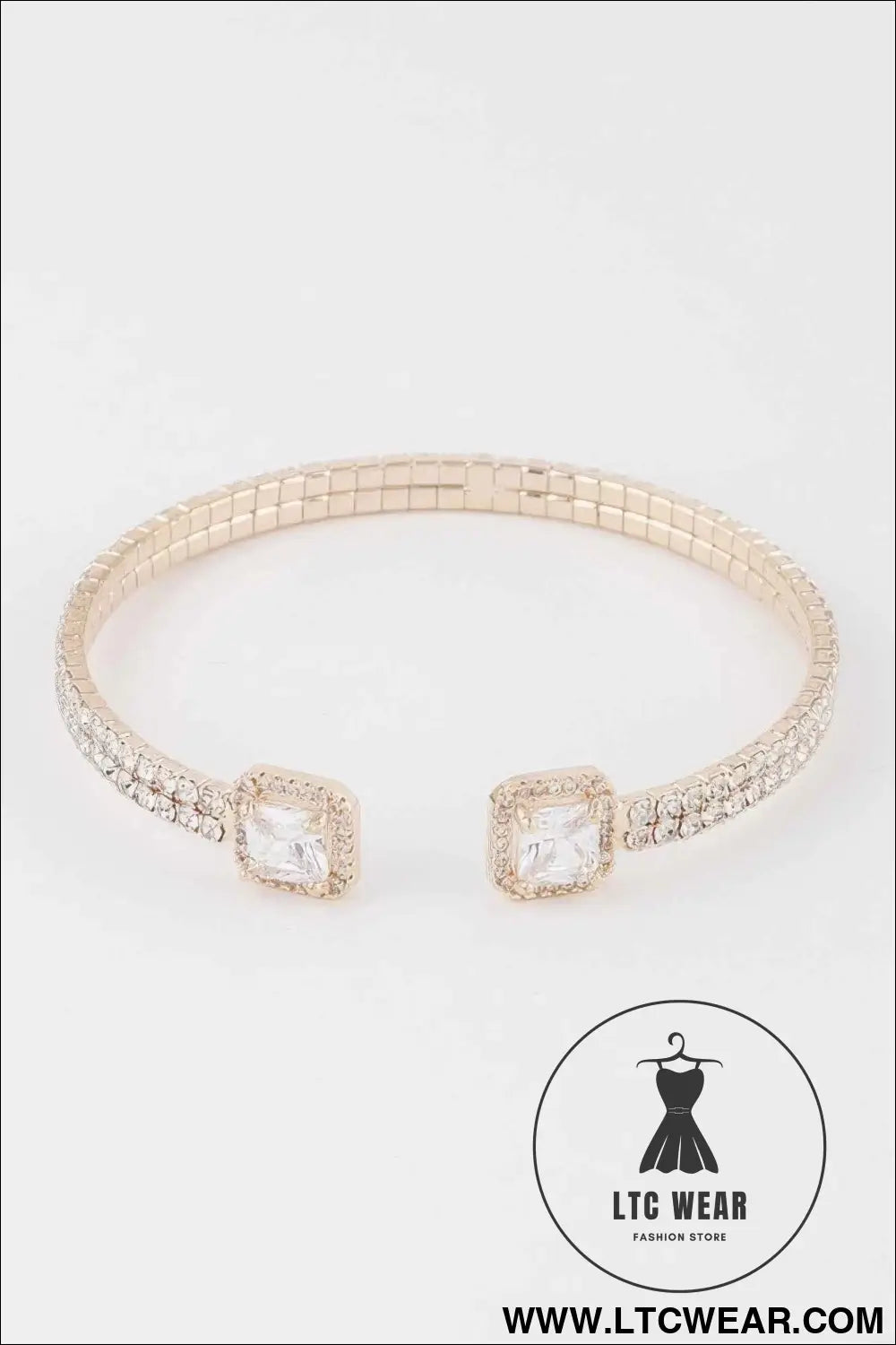 Jeweled Open Cuff Bracelet