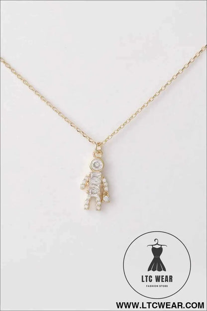 Jeweled Shopper Pendant Necklace for Stylish Elegance