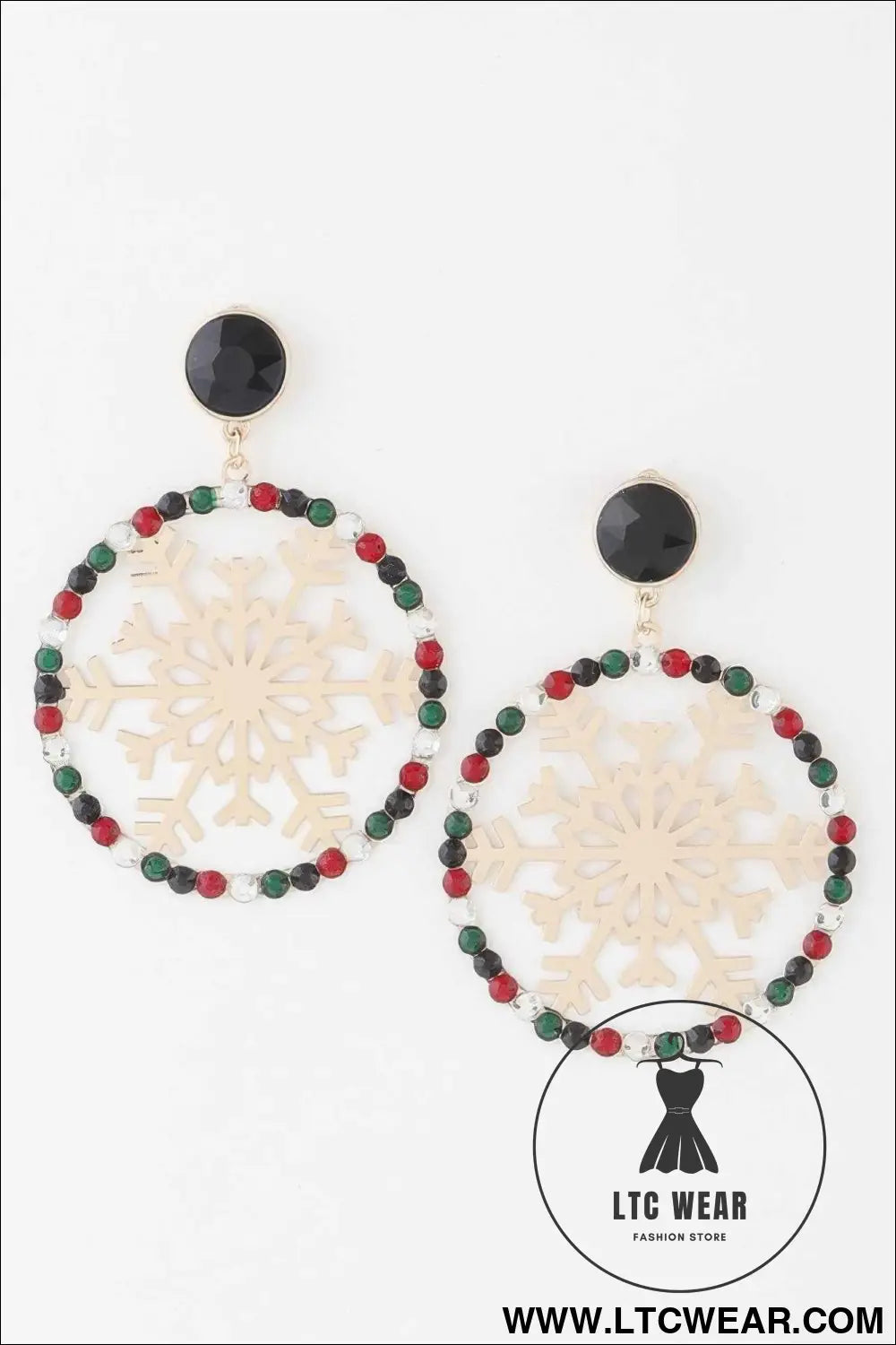 Jeweled Snowflake Earrings