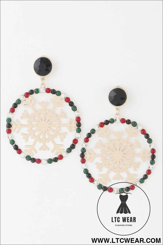 Jeweled Snowflake Earrings