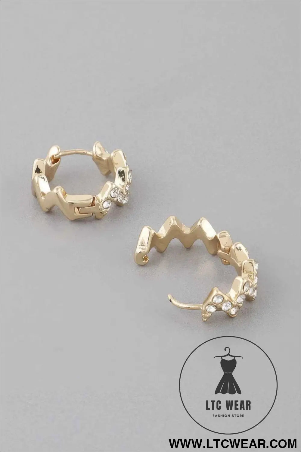 Jeweled Swivel Hoop Earrings