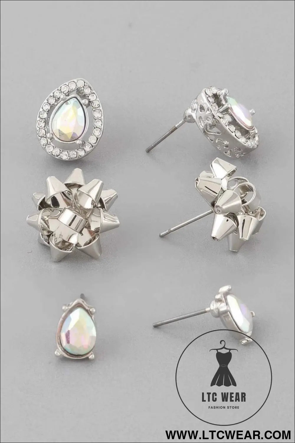 Jeweled Teardrop Gift Earring Set