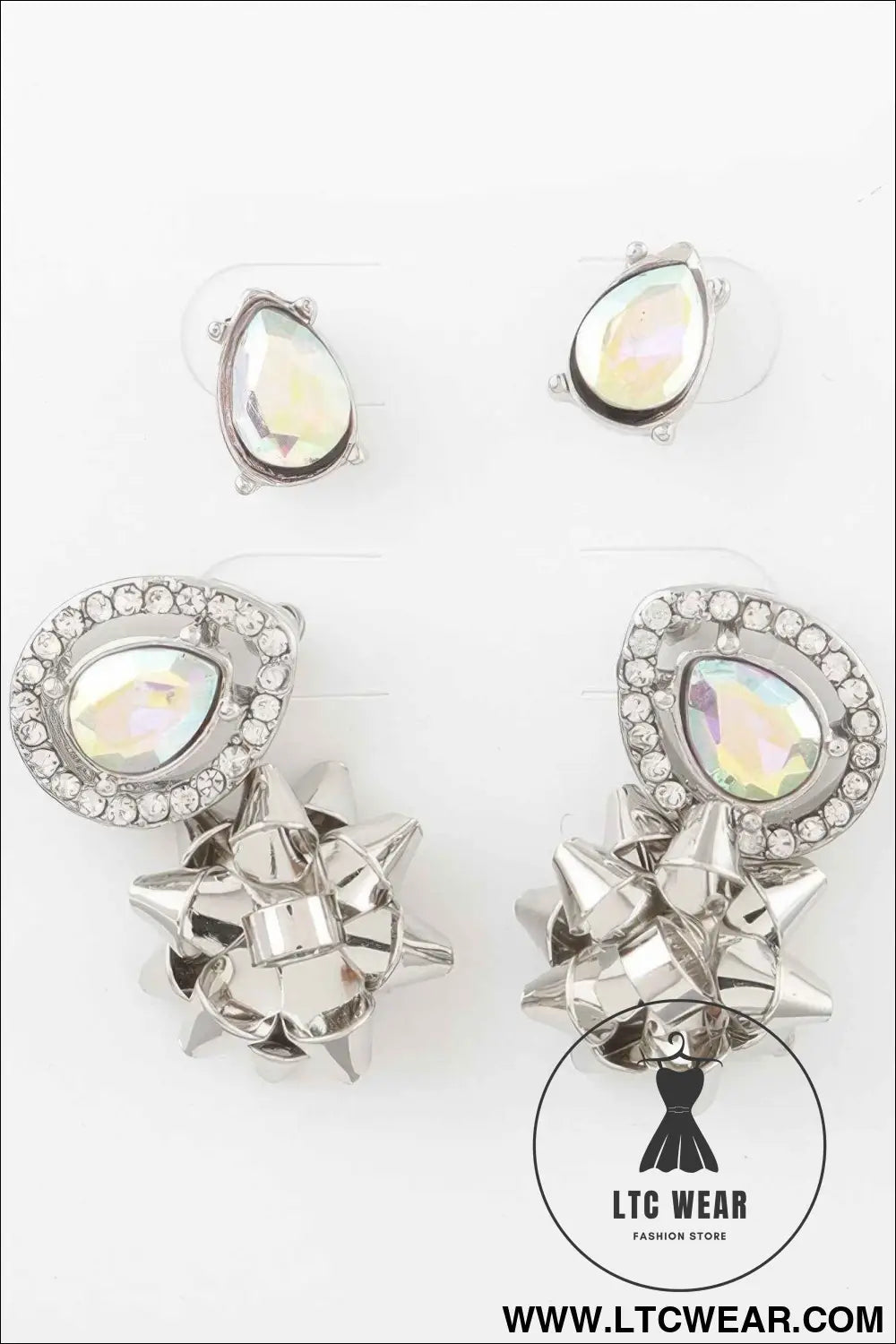 Jeweled Teardrop Gift Earring Set
