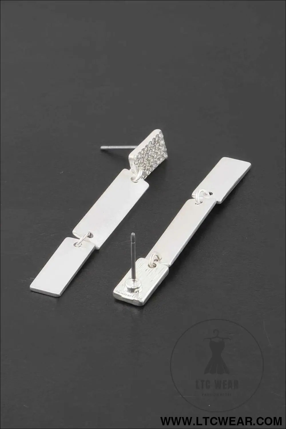 Jeweled Triple Bar Earrings