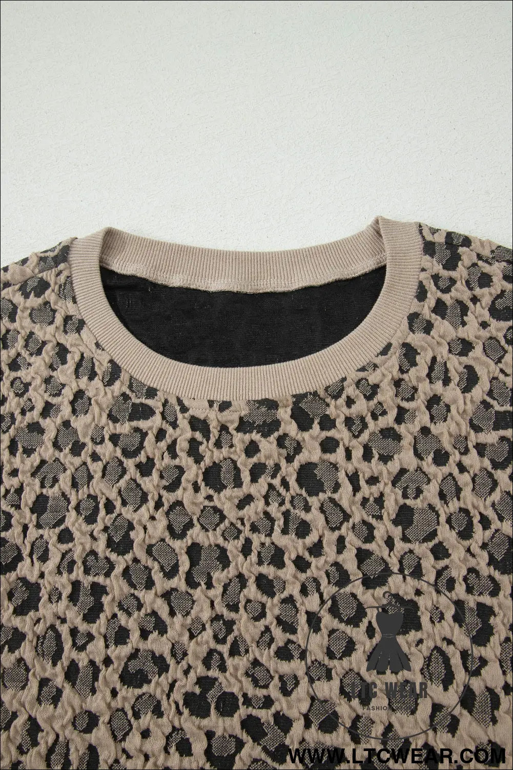 Khaki leopard textured sleeveless mini dress with pockets - mini dresses