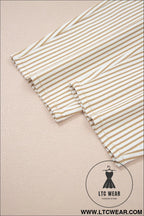 Khaki stripe casual barrel jeans - jeans