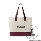 L.t.c wear canvas tote bag zippered market tote - bags