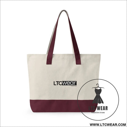 L.t.c wear canvas tote bag zippered market tote - bags