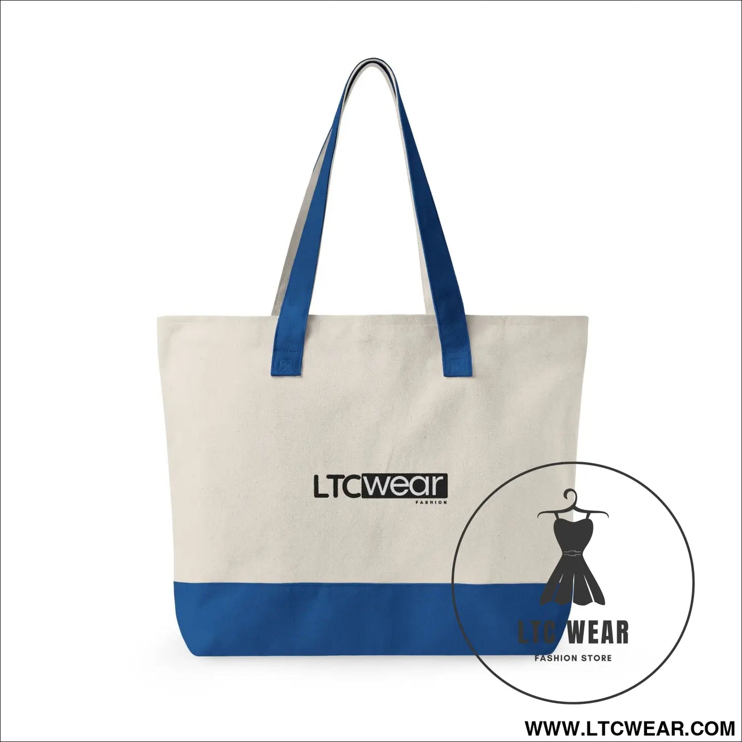L.t.c wear canvas tote bag zippered market tote - bags