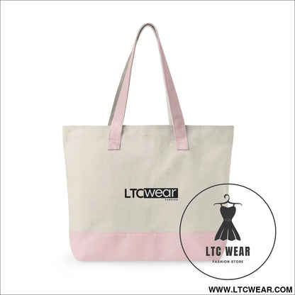 L.t.c wear canvas tote bag zippered market tote - bags