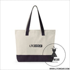 L.t.c wear canvas tote bag zippered market tote - bags