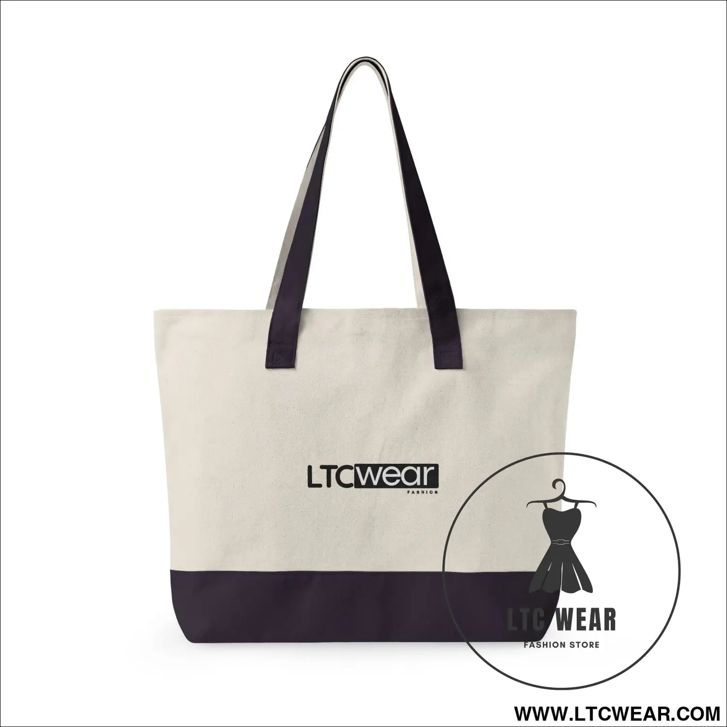 L.t.c wear canvas tote bag zippered market tote - bags