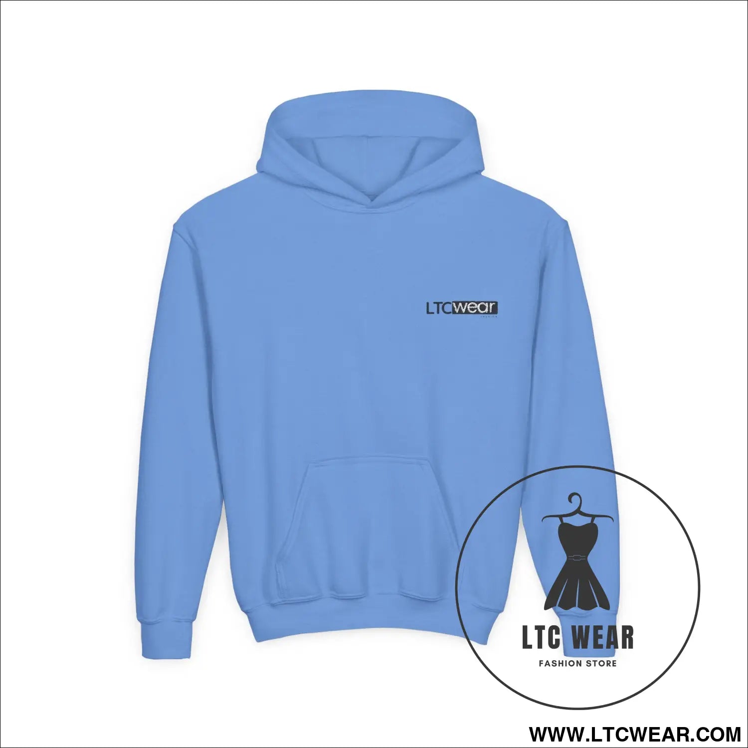 L.t.c wear youth hoodie - carolina blue / xs - kids clothes