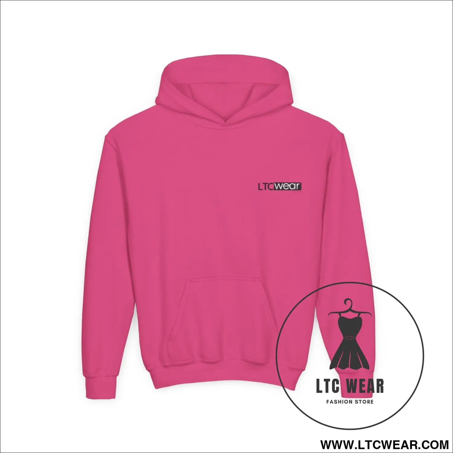 L.t.c wear youth hoodie - heliconia / xs - kids clothes