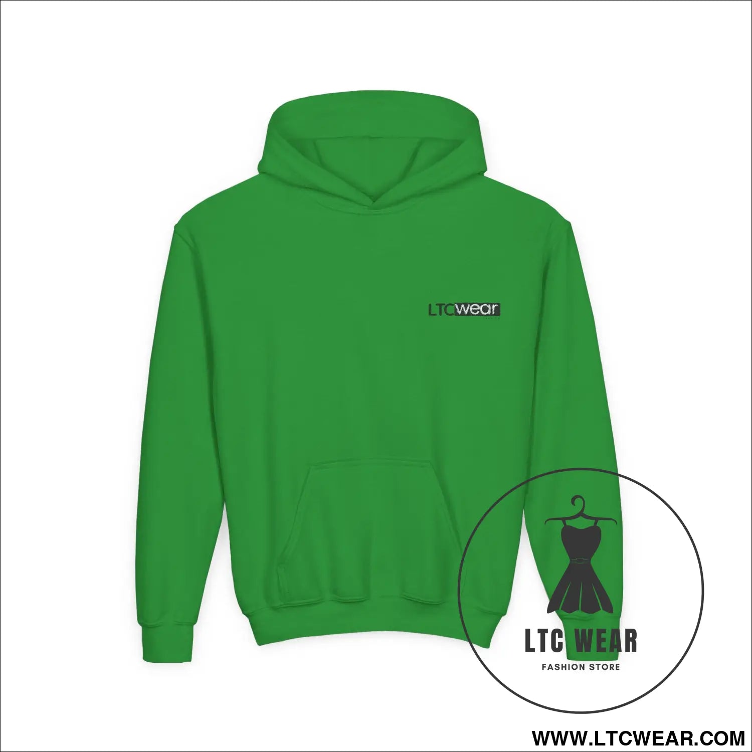 L.t.c wear youth hoodie - irish green / xs - kids clothes