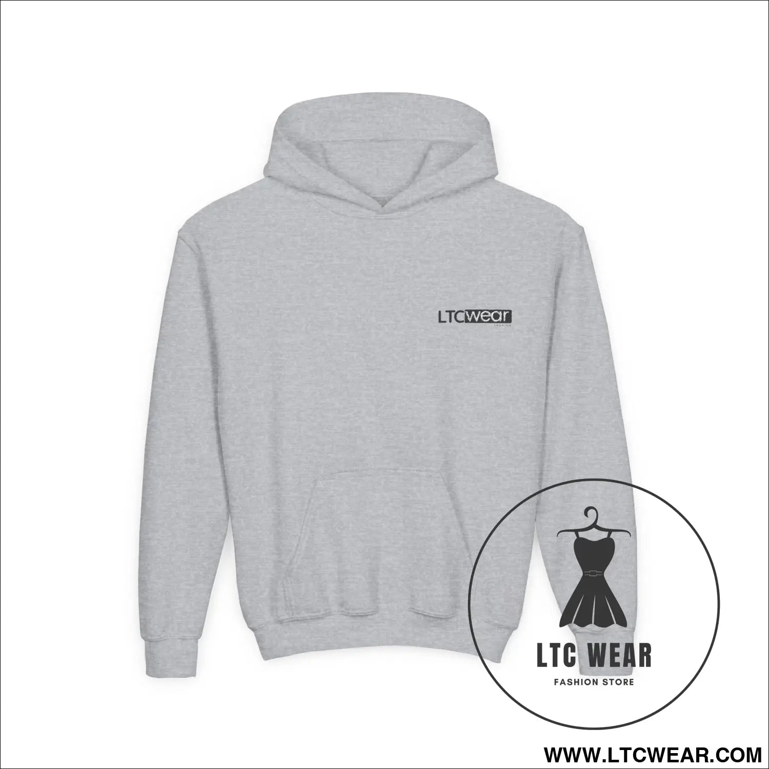L.t.c wear youth hoodie - sport grey / xs - kids clothes
