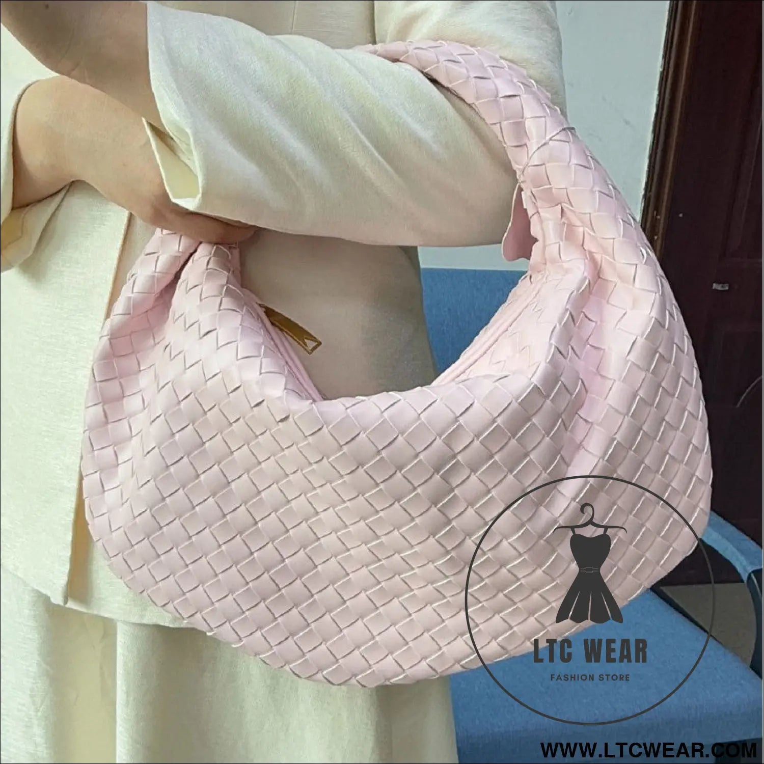 Large size women’s woven bag large capacity hand-held armpit bag women’s bag