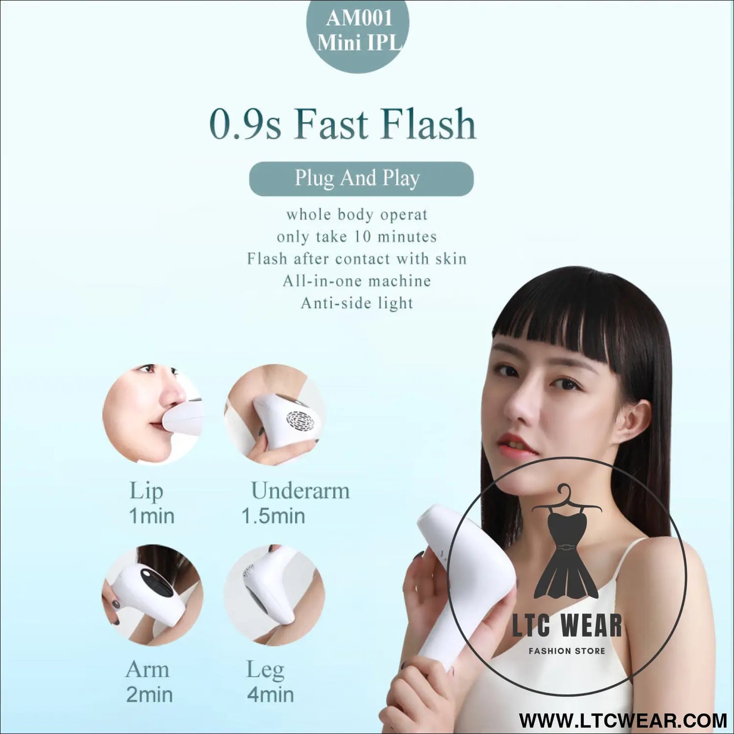 Laser hair removal instrument lip axillary private pubic hair shaver photon permanent household ice point hair removal