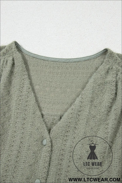 Laurel Green Flutter Sleeve V Neck Shirt - L.T.C Wear Online Fashion Store